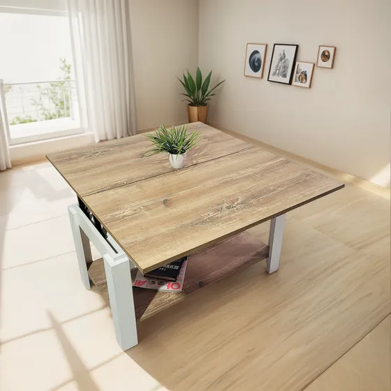 Mesa Auxiliar Plegable 3 Posiciones Elevable Y Extensible