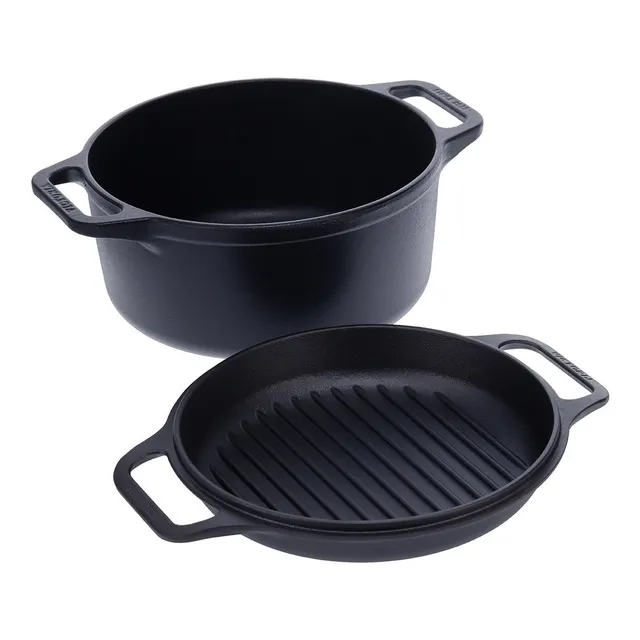 Olla Cooker Holandesa Victoria Hierro Fundido De 26cm-5.7lt Color Negro