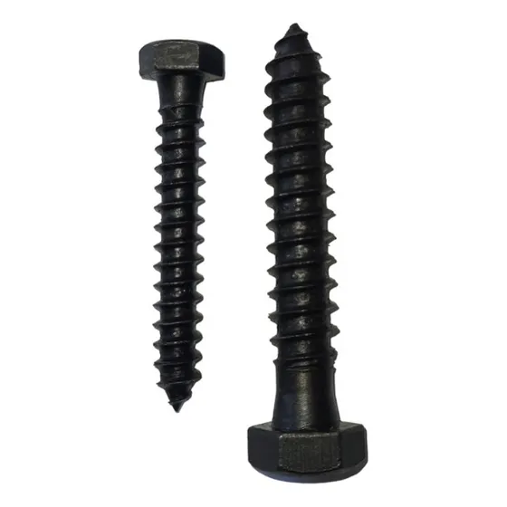 Tornillo Tirafondo Negro (pavonado) 3/8x4 50 Und