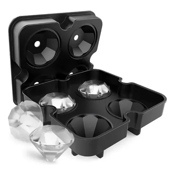 Molde De Silicon Para Hielo Diamante Bartender Hielera Tiend