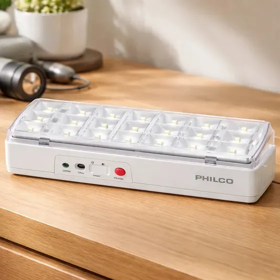 Lámpara De Emergencia Philco 30 Led El446 Color Blanco