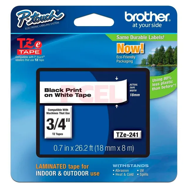 Brother Cinta Negro/blanco Tze241   Pt-300/310b