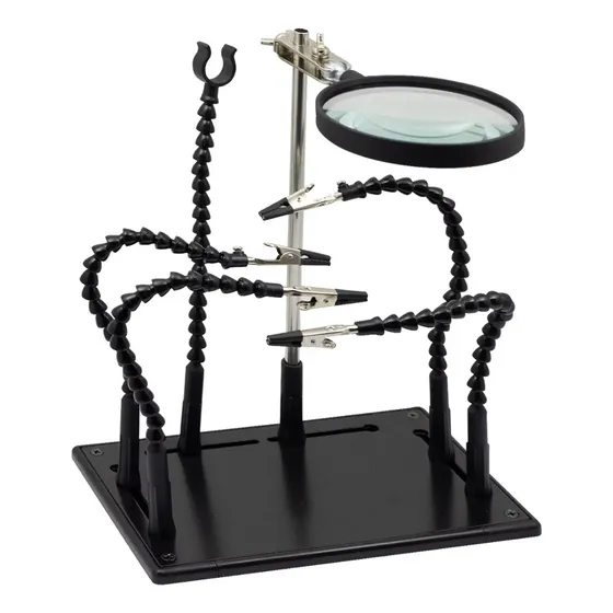 Soporte Para Soldar Con Lupa Y Pinzas Led Zd-11p-1 Takema