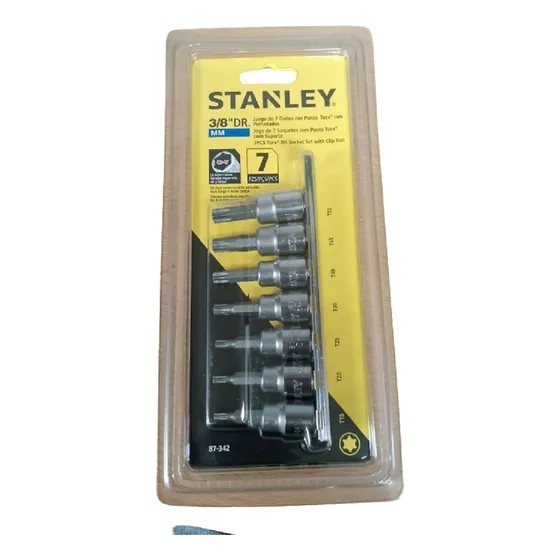 Juego Dados Con Punta Torx Cuadrante 3/8 7pieza Stanley