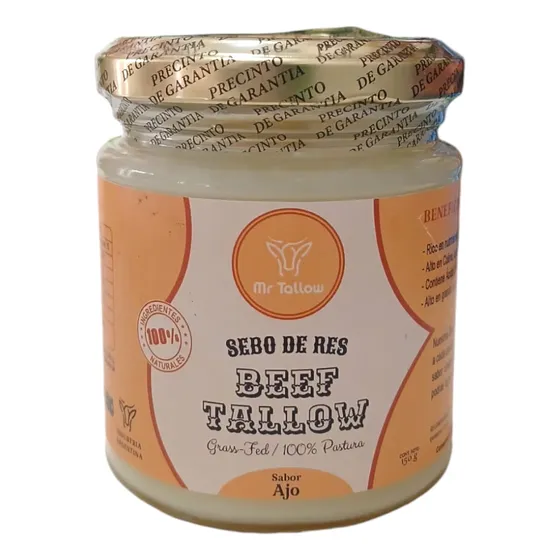 Sebo De Res Sabor Ajo De Pastura Keto Low Carb Mrtallow 150g
