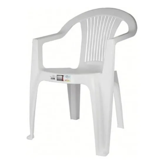 Silla Plastica Con Antideslizantes Wenco Color Blanco