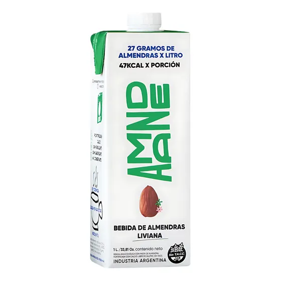 Leche De Almendras Bebida Liviana Amande Sin Tacc X 1lt