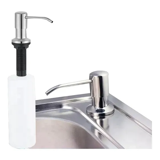 Dispensador De Jabón De Acero Inoxidable Marca Bari