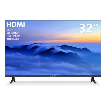 TV 32 Polegadas Digital HD 2 HDMI 2 USB VGA para Sala Quarto Escritório Imagem Nítida e Conexões Versáteis