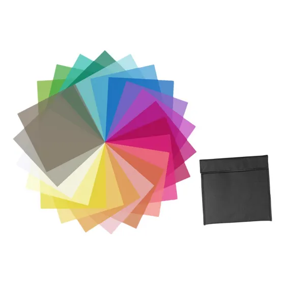 22x Gel Light Filter Color Correction Color Sheets Color