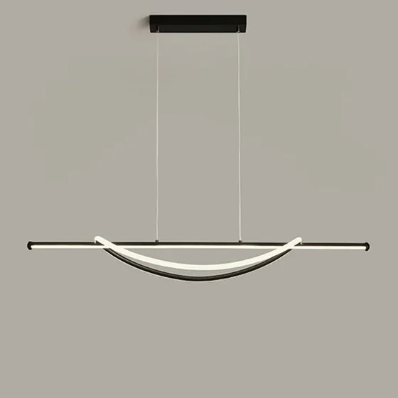 Mjsdjof Lampara Colgante Larga Lineal Metal Tira Creativa