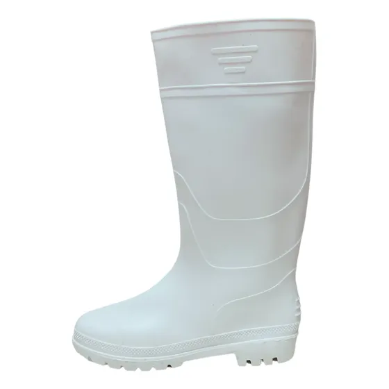 Bota De Agua Larga Blanco/negro