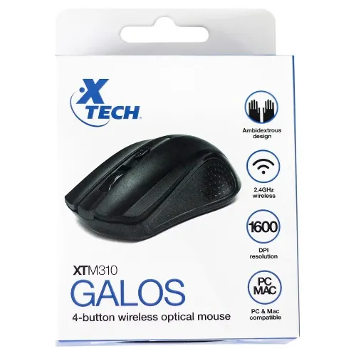 Mouse Optico Inalambrico Optico  Galos Xtm310 4 Botones
