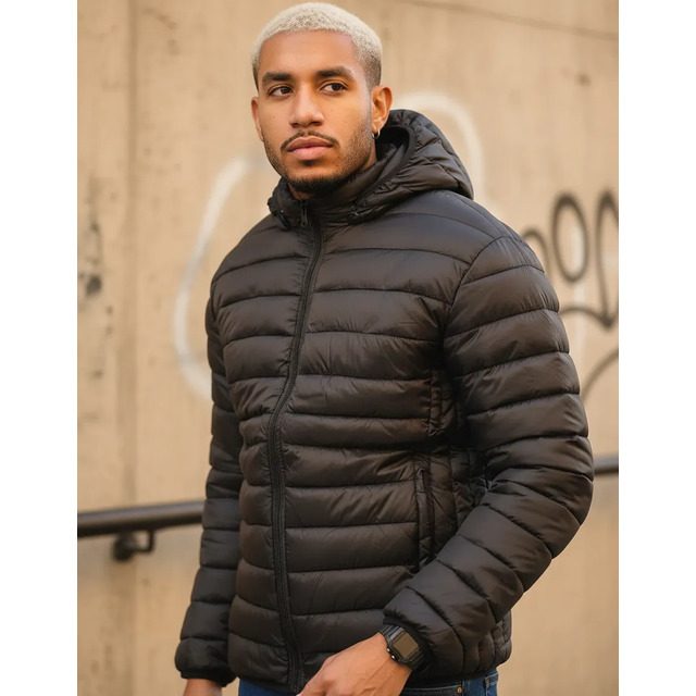 Jaqueta Puffer Bobojaco Acolchoada Frio Masculina Capuz