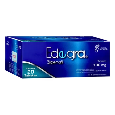 Edegra Tabletas 100 Mg20 Tabletas