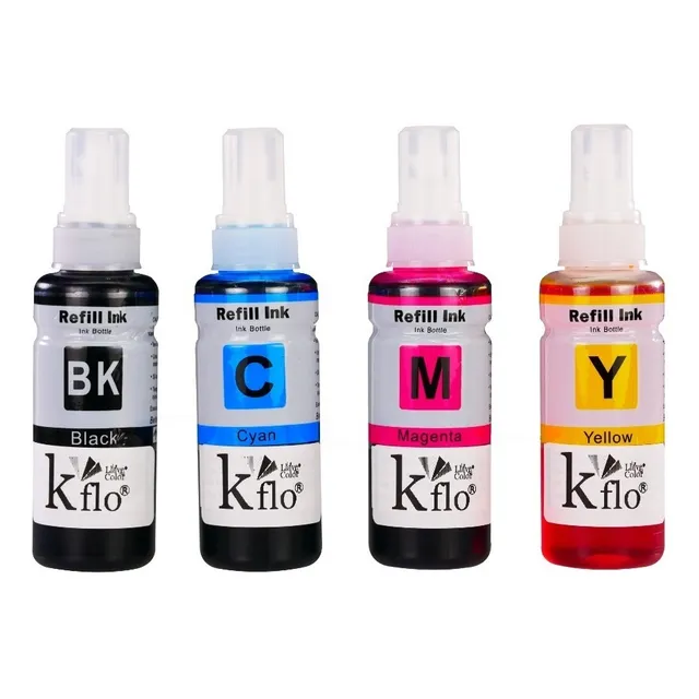 4 Botella Tinta Para Epson Serie L Sellada De 100ml