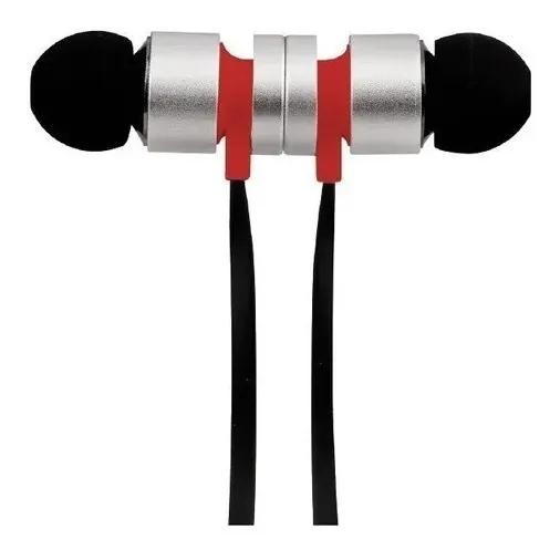 Audifonos Con Microfono Getttech Soft Mi-1220r, Plata/rojo Color Rojo