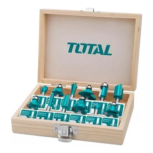 Kit De Fresas 12 Piezas 6mm Total Tacsr0121 Lachispa
