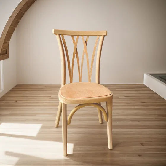Silla Romana De Madera En Crudo Chivari Restaurante Eventos