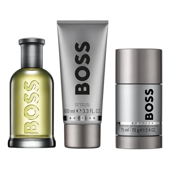Hugo Boss en botella de 200 ml + 75 ml + 100 ml