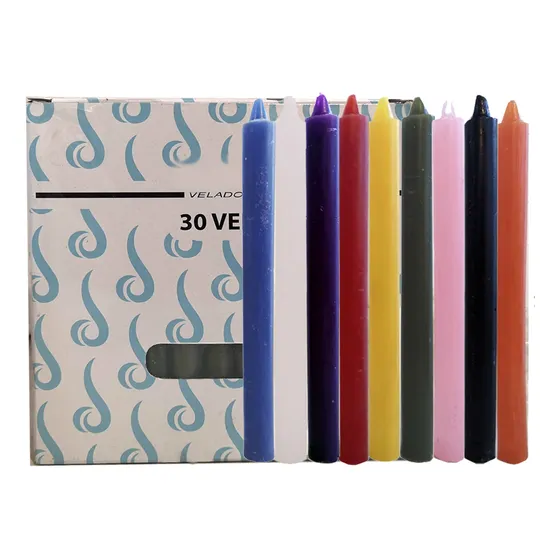 Velas Largas Parafina Alta Calidad Velitas 15 Cm, 30 Pzas