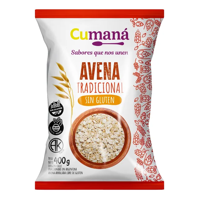 Avena Tradicional Cumana Libre De Gluten Sin Tacc X 400 G
