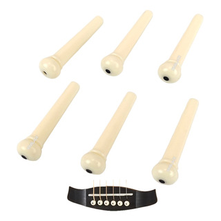 Juego De 6 Pines Pijas Blancas Para Puente De Guitarra Juego De 6 Pines Pijas Blancas Para Puente De Guitarra