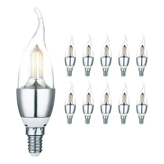 Kit 8 Lâmpada Vela Led 4w Chama E14 Branco Frio / Quente