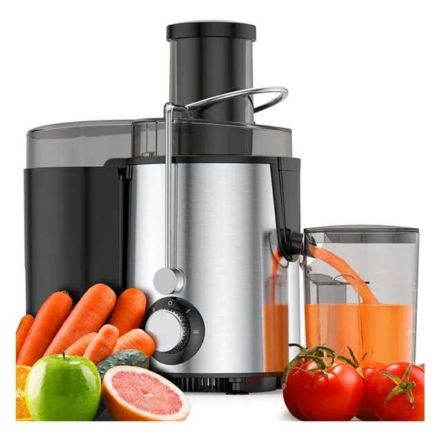 Extractor De Jugos Frutas Y Verduras 500 Watts Chef Master Color Plata Cepillada 110v