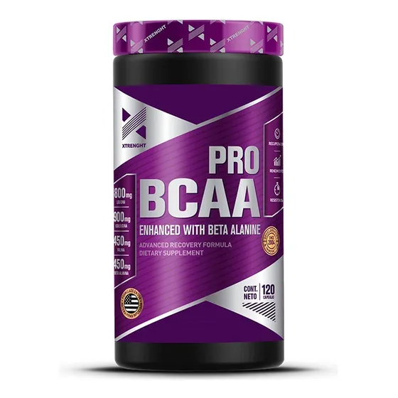 Bcaa Pro Suplemento x120 Cápsulas Xtrenght Nutrition Aminoácidos/minerales/proteínas/vitaminas Sabor Neutro