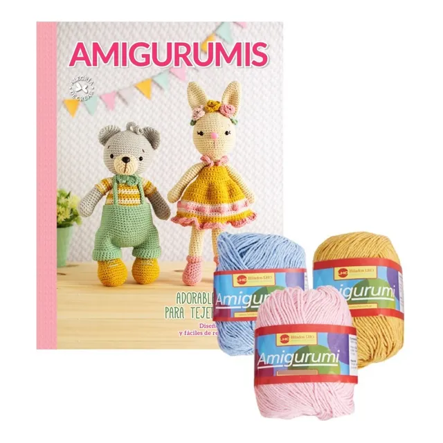 Kit Libro Crochet Amigurumis + 3 Ovillos - Arcadia Ediciones