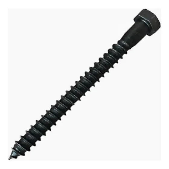 Tornillo Tirafondo Hex Negro 1/4 X 4 1/2 Pulgadas - 100 U