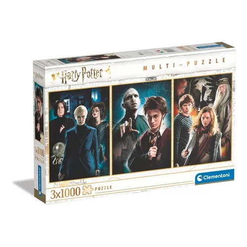 3 Rompecabezas Harry Potter Multi 3x1000 Pz Clementoni Italia 3000 Pz Voldemort Dumbledore Hermione Snape Draco Malfoy