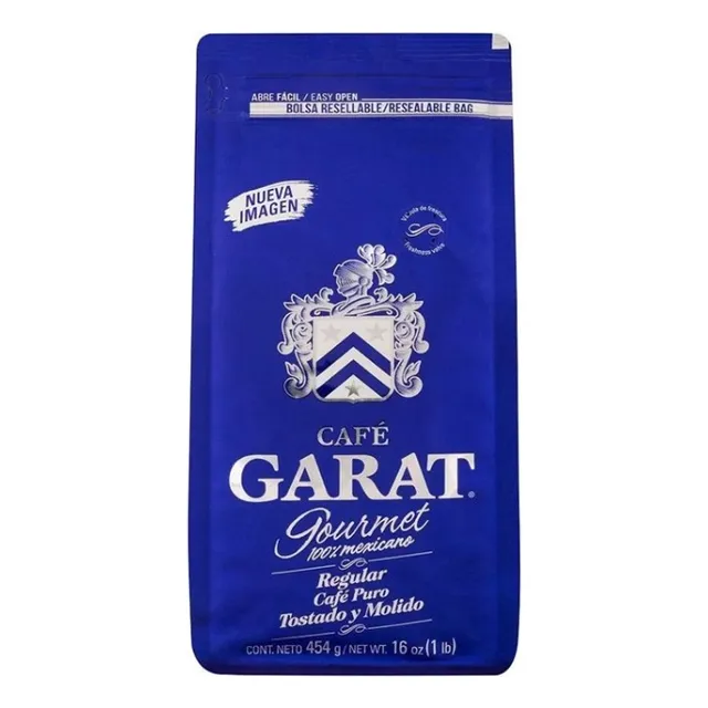 1pzs Cafe Americano Regular Molido Garat De 454 Gr