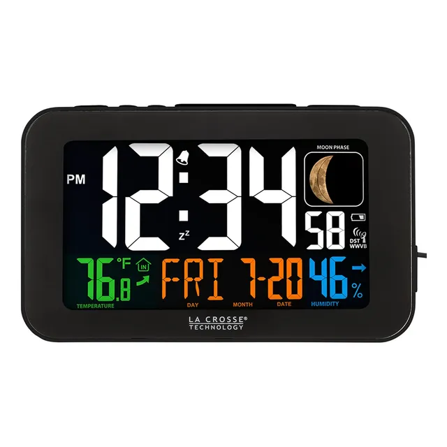 La Crosse Technology -b Atomic Reloj Despertador Puerto