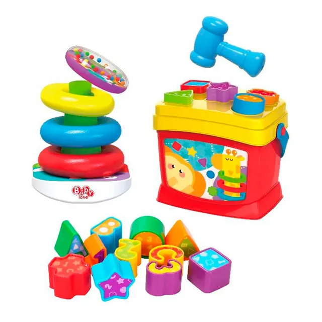 Juguete Encajable Y Apilable Didáctico Bebes Martillo Figura
