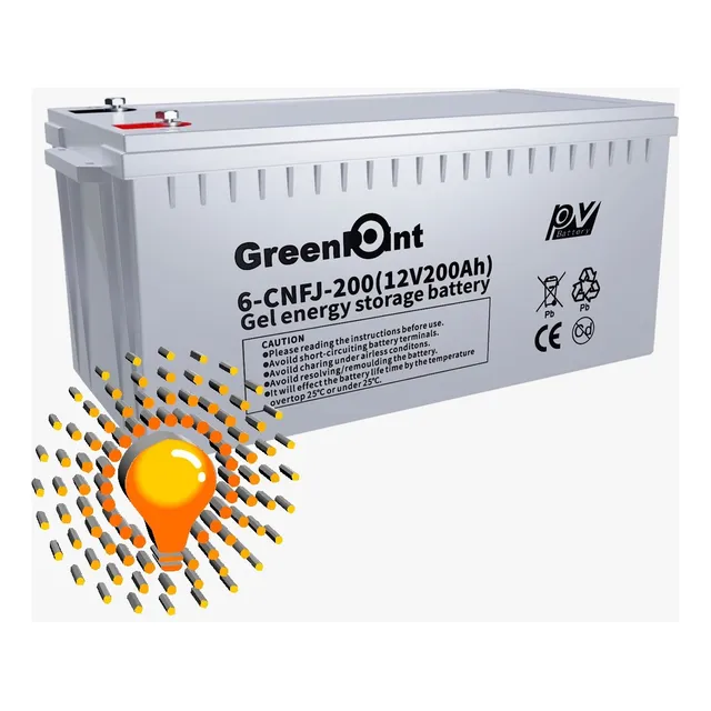 Batería Sellada Vrla Gel 12v 200ah Greenpoint Uso Solar