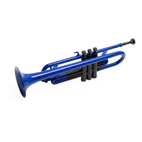 Trompeta De Plastico Bb Parquer Azul Liviana Funda