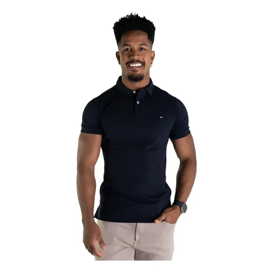 Camisa Polo Tommy Hilfiger Azul Petróleo