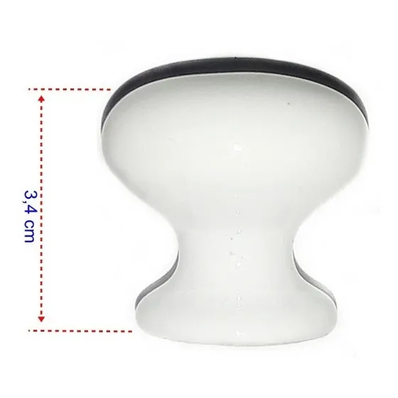 Tirador Pomo De Ceramica Blanco (vendo La Docena - Usados)