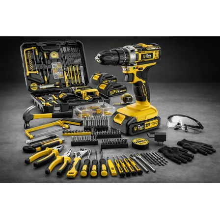 Parafusadeira Furadeira Bivolt 21v C/ Kit Acessórios 149 Pçs