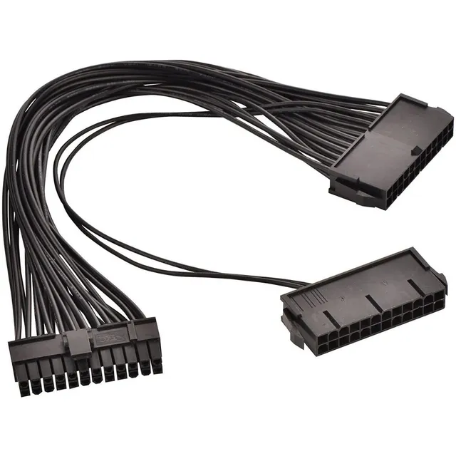 Cable Para Tarjeta 24pin Dual Psu  Atx Minar Extensor Mdj