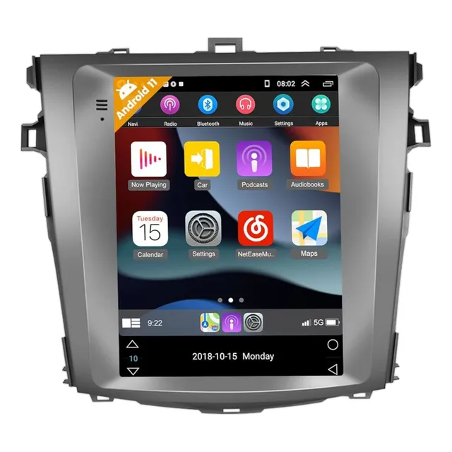 Reproductor De Pantalla Tipo Tesla Toyota Corolla 2008-2014