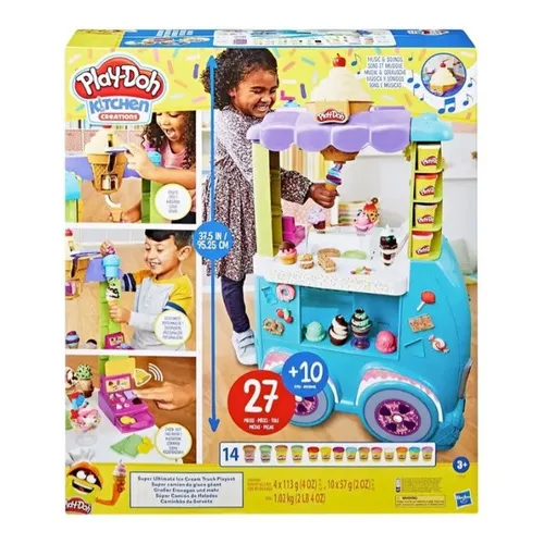 Play-doh Camión De Helados Con 14 Masas +accesorios