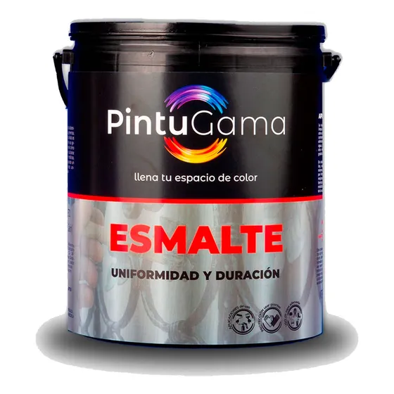Pintura Esmalte Brillante Pintugama 1/4 Galón