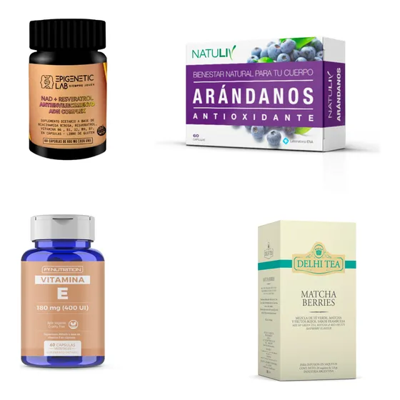Pack Antioxidantes Total Nad + Resveratrol + Regalo Sin Sabor