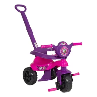 Triciclo multifuncional Kendy Kemotoca Baby Dog rosa e lilás Criança