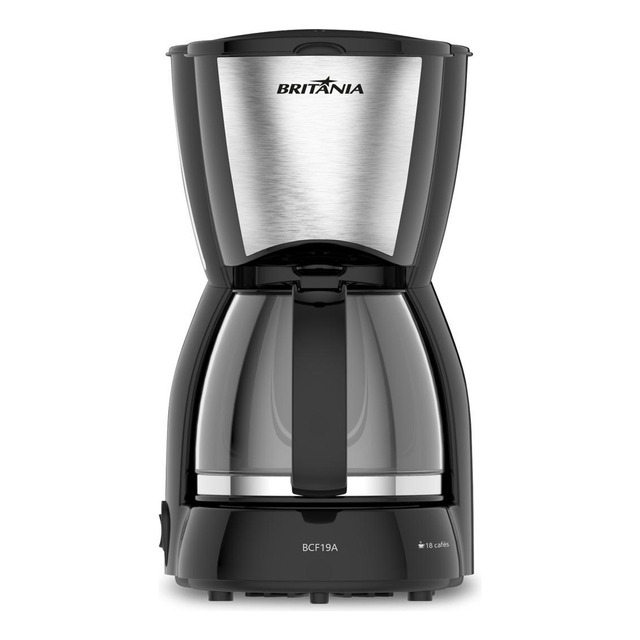 Cafeteira Britânia 18 Cafezinhos Bcf19a Jarra De Vidro 550w Cor Preto 127v Cafeteira Britânia 18 Cafezinhos Bcf19a Jarra De Vidro 550w Cor Preto 127v
