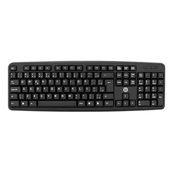 Teclado Para Pc Simples Confortavel Usb Abnt2 Preto