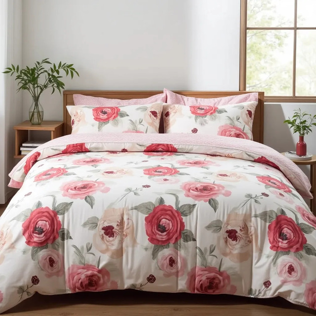 Edredom Casal Dupla Face Microfibra 400 Fios 2,15m Estampado